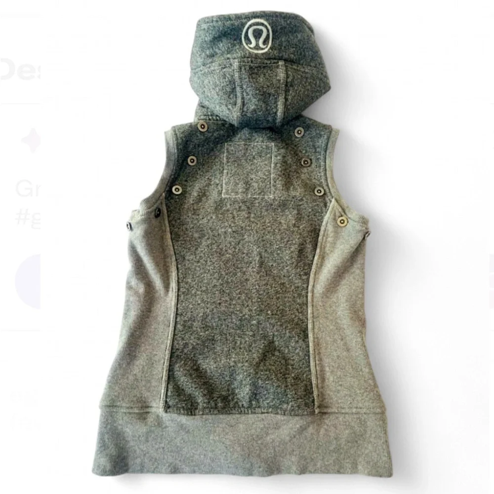 Lululemon Hooded Vest Sherpa Lined SPECIAL EDITION Gray Quilted Women’s RARE